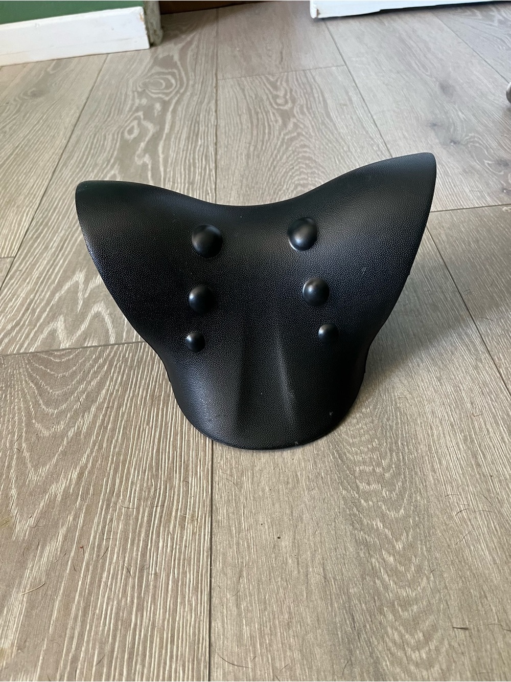 Amazon Black Ergonomic Bath Pillow with Raised Massage Nodes